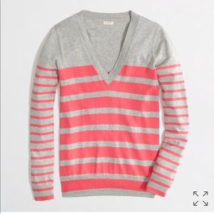 Jcrew factory double strip Vneck